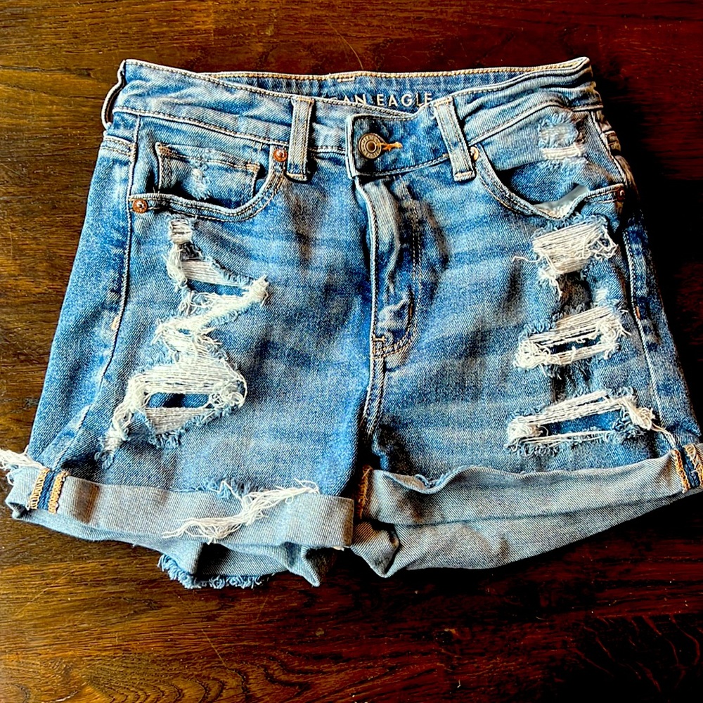 American Eagle Distressed Mom Shorts